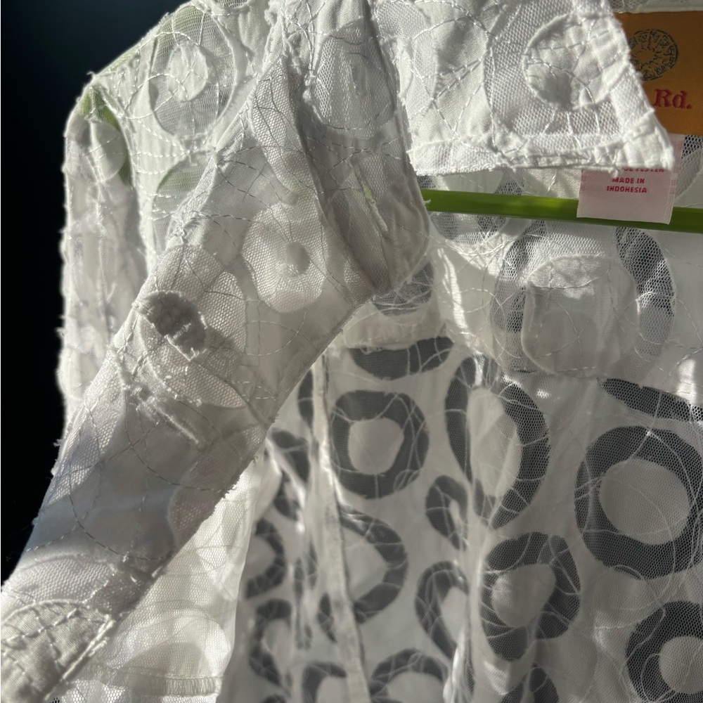 Ruby Rd. White Sheer Blouse - Picture 5 of 5